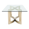 Modrest Mingus Modern Glass & Brushed Brass Rectangualr Dining Table Model VGVC-T23966