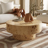 Modrest August Modern Burl Round Coffee Table Model VGMY-5377-R