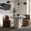 Bruni Modern White Concrete Round Dining Table