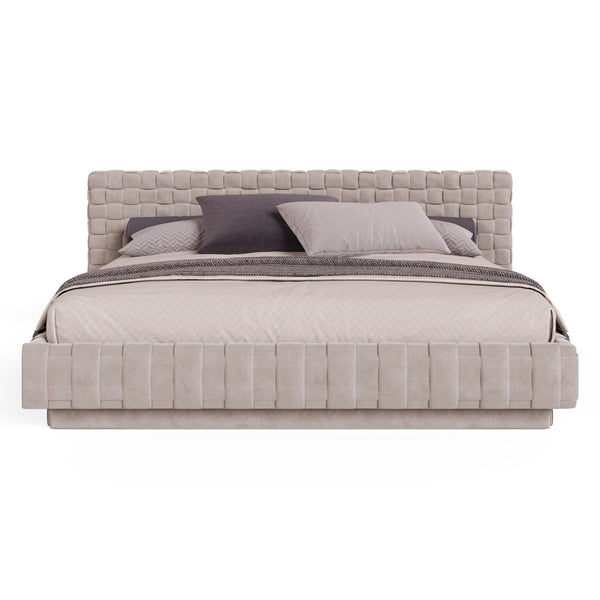 Modrest Concord Modern Light Grey Velvet Bed Model VGVCBD2311
