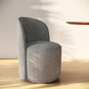 Correa Modern Grey Fabric Swivel Dining Chair