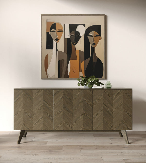 Costello Mid-Century Modern Wenge Buffet