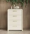 Florence Modern Beige Leatherette + Gold Chest