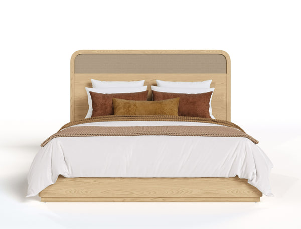 Modrest Gavin Modern Natural Ash & Rattan Bedroom Set Model VGVC-BD2411-SET-NAT