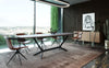 Herzog Modern Grey Ceramic Dining Table