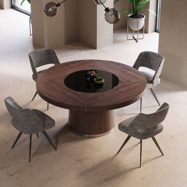 Modrest Houston Round Modern Dining Table Model VGHB850T-WAL