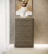Modrest Lois Modern Beige Shagreen & Brass Chest Model VGVC-J2408-5H