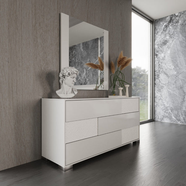 Monza Italian Modern White Dresser