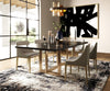 Pike Modern Black Ash & Brass Dining Table