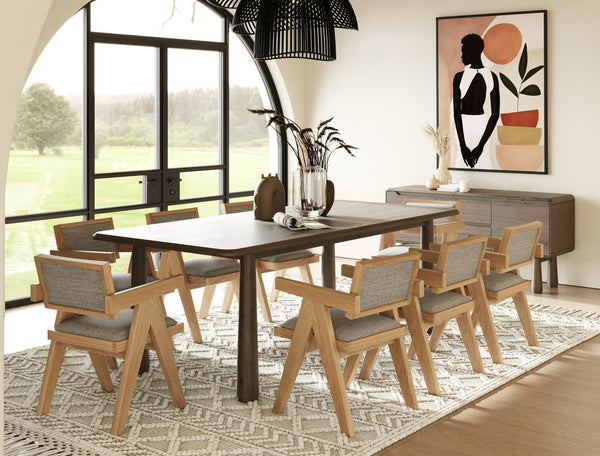 Modrest Rhea Modern 87" Dark Acacia Rectangular Dining Table Model VGWDMAR-DT2.2-DK