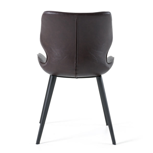 Moira Modern Dark Brown Eco-Leather Dining Chair (Set of 2)