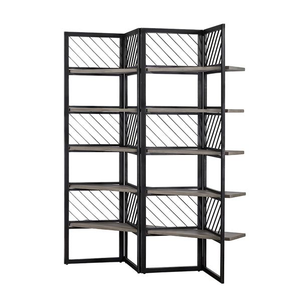 Modrest Grimaldi Modern Concrete & Black Metal Shelf Model VGLBMONA-SH153-02