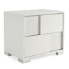 Monza Italian Modern White Nightstand