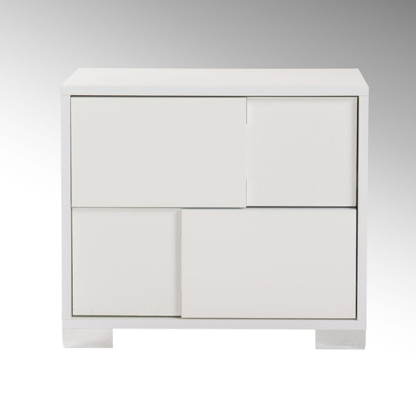 Modrest Monza Italian Modern White Nightstand Model VGACMONZA-NS
