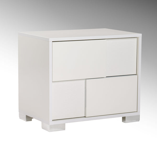 Modrest Monza Italian Modern White Nightstand Model VGACMONZA-NS
