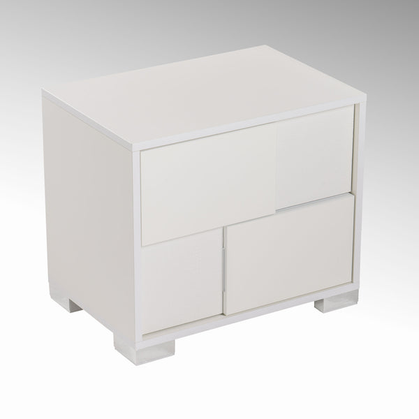 Modrest Monza Italian Modern White Nightstand Model VGACMONZA-NS