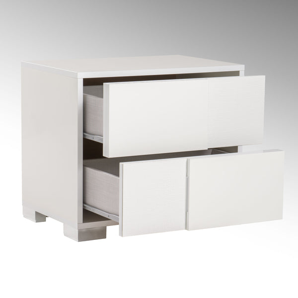 Modrest Monza Italian Modern White Nightstand Model VGACMONZA-NS