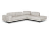 Lamod Italia Mood Contemporary Light Grey Leather Right Facing Sectional Sofa Model VGCCMOOD-SPAZIO-LT-GRY-RAF