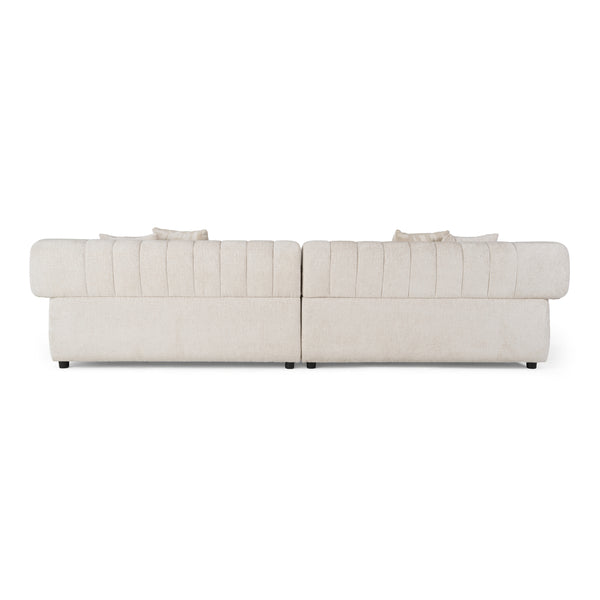 Moreno Modern Beige Fabric 4-Seater Sofa