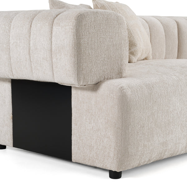 Moreno Modern Beige Fabric 4-Seater Sofa