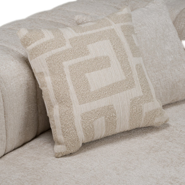 Moreno Modern Beige Fabric 4-Seater Sofa