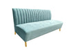 Divani Casa Mosko Modern Light Green & Gold Fabric Sofa Model VGEUMC-9714SF-GRN-S