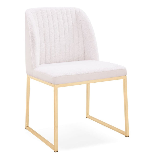 Muir Modern White Sherpa Dining Chair (Set of 2)