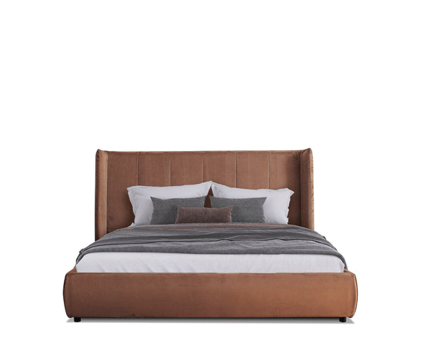 Eastern Kingmodrest Emilia Modern Burnt Orange Velvet Bed Model VGKN-N5070-ORG-EK