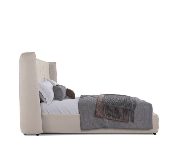 Modrest Emilia Modern Beige Velvet Bed Model VGKN-N5070-BGE