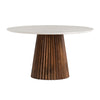 Nancy + Weiss Mid-Century Modern Marble + Walnut Dining Table Set