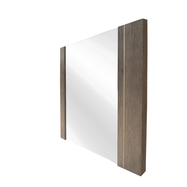 Modrest Novak Modern Dark Oak & Antique Brass Mirror Model VGLBNANT-MI104