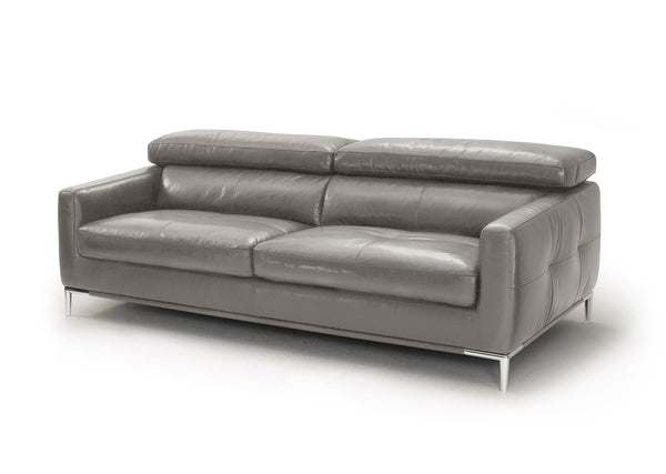 Natalia Modern Dark Grey Leather Sofa