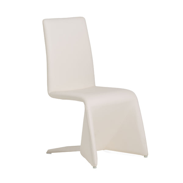 Nisse Contemporary White Leatherette Dining Chair (Set Of 2) Model VGVCB878-WHT