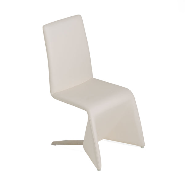 Nisse Contemporary White Leatherette Dining Chair (Set Of 2) Model VGVCB878-WHT