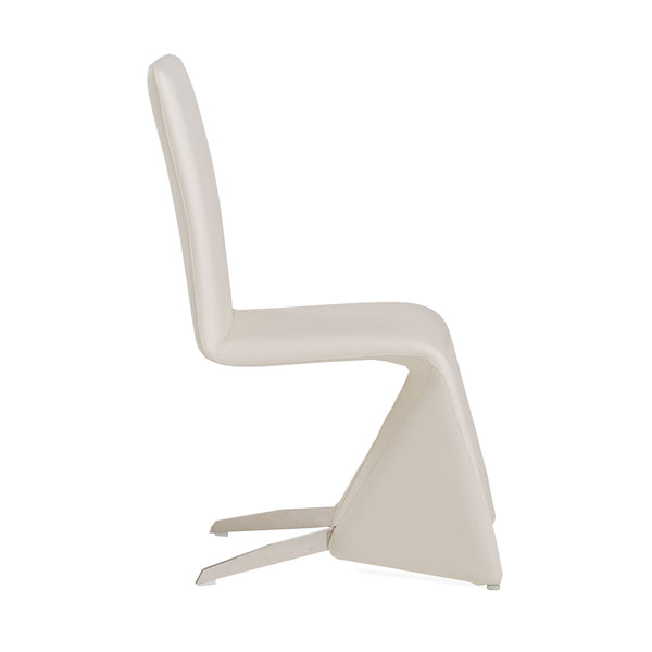 Nisse Contemporary White Leatherette Dining Chair (Set Of 2) Model VGVCB878-WHT
