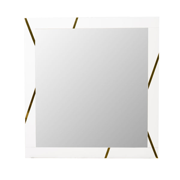 Modrest Nixa Modern White & Gold Mirror Model VGVCJ1909-MIR