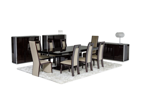 Noble Modern Ebony Lacquer Dining Table Model VGHB131T-EBONY