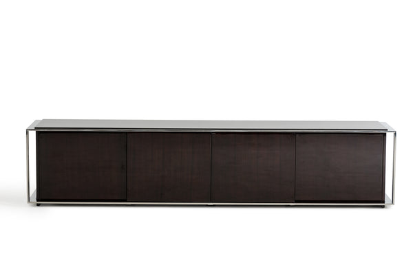 Noble Modern Ebony Lacquer Tv Entertainment Center