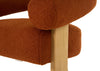 Modrest Nocona Modern Rust Fabric & Wood Accent Chair Model VGHM-ST298-RUST