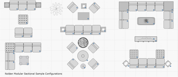Divani Casa Nolden Modern Grey Fabric Modular Sectional Sofa Model VGKNK8542-GREY