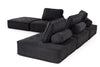 Divani Casa Nolden Modern Black Fabric Modular Sectional Sofa Model VGKNK8542-BLK