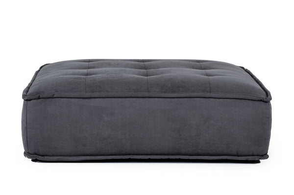 Divani Casa Nolden Waterproof Dark Grey Fabric Ottoman Model VGKNK8542-DK-GRY-OTT