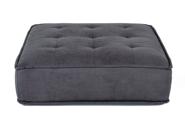 Divani Casa Nolden Waterproof Dark Grey Fabric Ottoman Model VGKNK8542-DK-GRY-OTT