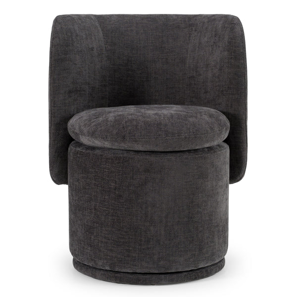Divani Casa Norris Modern Dark Grey Fabric Swivel Dining Chair Model VGKK-KF.Y2138-DGRY