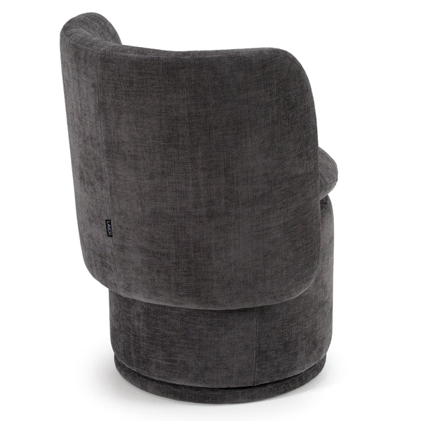 Divani Casa Norris Modern Dark Grey Fabric Swivel Dining Chair Model VGKK-KF.Y2138-DGRY