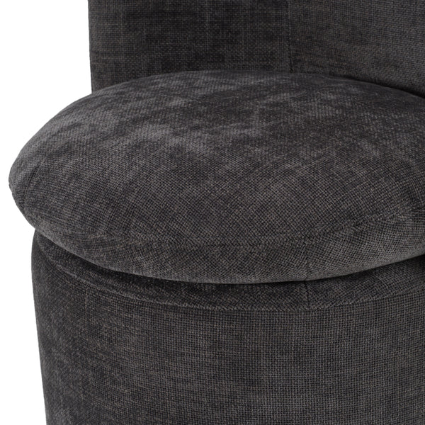 Divani Casa Norris Modern Dark Grey Fabric Swivel Dining Chair Model VGKK-KF.Y2138-DGRY