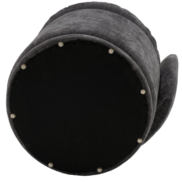 Divani Casa Norris Modern Dark Grey Fabric Swivel Dining Chair Model VGKK-KF.Y2138-DGRY