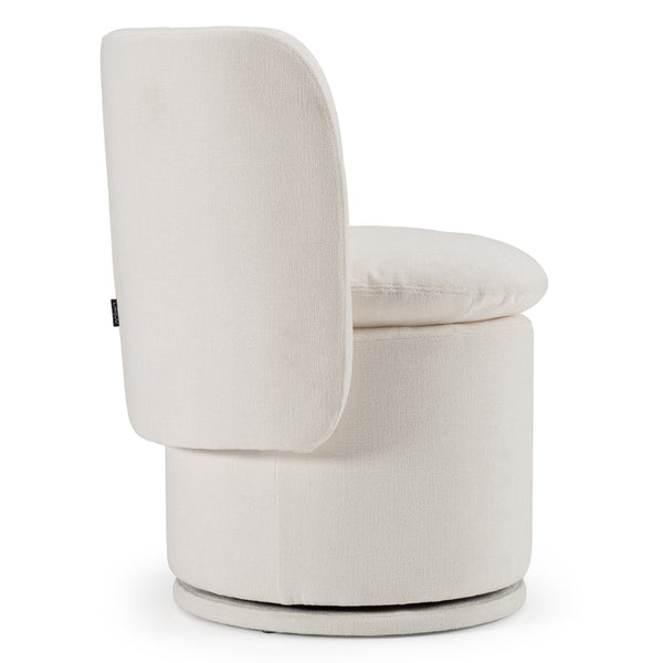 Divani Casa Norris Modern Ivory Fabric Swivel Dining Chair Model VGKK-KF.Y2138-IVY
