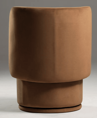 Norris Modern Brown Fabric Swivel Dining Chair