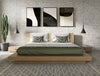 Nova Domus Fantasia Contemporary Walnut & Grey Bed With Two Nightstands Model VGWDHL-W01-01-BED-2NS-LTWLT
